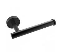 Vinsani 1PK Toilet Roll Holder Dispenser Wall Mounted Stainless Steel Minimalist Modern Style Rust Resistant Rotate Proof Toilet Paper Holder for Bathroom & Kitchen - Matte Black