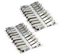 Vinsani ® Laundry Clothes Pegs Stainless Steel Spring-Loaded Metal Clip Strong Grip and Windproof Laundry Pegs Quality Non-Slip Clothes Pins for Home and Garden 2 Packs of 20
