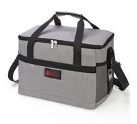 Vinsani 20L Cooler Bag Large Capacity Insulated Picnic Storage Bag Foldable Leakproof & Portable Suitable for Picnic Camping Beach Car Outdoor Travel Activities