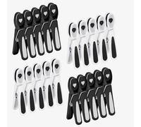 Vinsani Plastic Clothes Pegs 20/48 PC Set Black and White - Aesthetic Design Strong Grip and Windproof Laundry Pegs Quality Non-Slip Clothes Pins for Home and Garden (20)