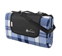 Vinsani 220 x 200cm Folding Picnic Blanket Waterproof & Sandproof Backing - Ideal for Camping & Outdoor Picnic - Checkered Rug Mat with Carry Handle