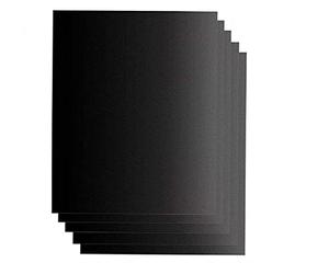 Vinsani 2PC Non-Stick BBQ Grill Mat(40 x 33 cm)-Universal Barbeque Baking Oven Liners Reusable and Dishwasher Safe Indoor Outdoor BBQ Cooking Mats for Charcoal Electric Gas Grill Kitchen Ovens - Black