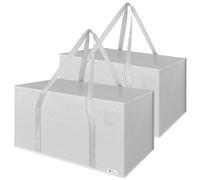 Vinsani 2 Pack 90L Moving Bags Huge Capacity 50kg Strong Handles Open Top Heavy Duty Organisers Space Saving Containers Waterproof Dustproof for House Moving Clothes Beddings Underbed Storage