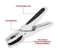 Vinsani Plastic Clothes Pegs 48 Piece Set Black and White - Aesthetic Design Strong Grip and Windproof Laundry Pegs Quality Non-Slip Clothes Pins for Home and Garden