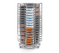Vinsani 48 pcs Coffee Pod Holder - 3 Tower Coffee Pods Storage Rack Stand Large Capacity Stackable Pod Tower Storage Stand Organiser for Coffee Capsules - Chrome Finish