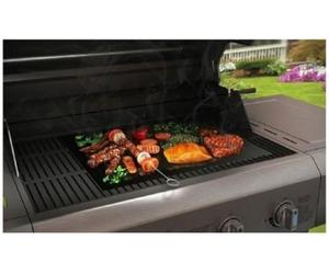 Vinsani 4PC Non-Stick BBQ Grill Mat(40 x 33 cm)-Universal Barbeque Baking Oven Liners Reusable and Dishwasher Safe Indoor Outdoor BBQ Cooking Mats for Charcoal Electric Gas Grill Kitchen Ovens - Black