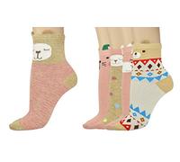 Vinsani 5 Pair Cute Animal Print Cotton Socks, Soft & Breathable, One-Size