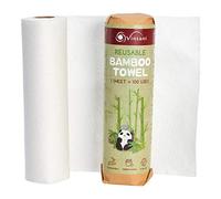 Vinsani 6 Pack Reusable Bamboo 2 Ply Kitchen Towels Rolls - 120 (6x20) Sheets of Super Strong Washable Ultra Absorbent & Eco-Friendly Sustainable Kitchen Paper Towels - Zero Plastic Packaging