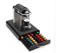 Vinsani 60 Capsules Coffee Pod Storage with Sliding Drawer- Non Slip Non Scratch Base Stackable Holder Organiser Box for Nespresso OriginalLine Coffee Pods