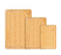 Vinsani Bamboo Chopping Board Set of 3 Wooden Kitchen Cutting Board Serving Platter 100% Natural Organic Bamboo Eco-Friendly Hypoallergenic Various Sizes Perfect for Cutting Meat Cheese & Fruit
