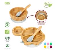 VINSANI BAMBOO TURTLE PLATE,BOWL & SPOON SET