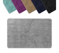 Vinsani Bath Mat Non Slip Bathroom Mat Thickened Fluffy Microfiber Machine Washable Shower Rug Ultra Soft Water Absorbent For Home Bathroom Kitchen - Light Grey (50 x 80cm)