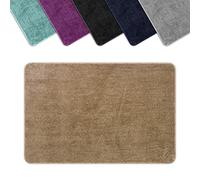 Vinsani Bath Mat Non Slip Bathroom Mat Thickened Fluffy Microfiber Machine Washable Shower Rug Ultra Soft Water Absorbent For Home Bathroom Kitchen - Beige (60 x 90cm)