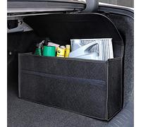 Vinsani Car Boot Organiser Bag Anti Slip Foldable for Boot Storage Case Tool Bag Carpet Solution Interior Declutter Tidy Bag Organiser Tools - Suitable for All Vehicles - Black Large