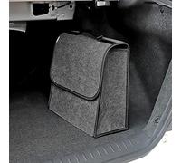 Vinsani Car Organiser Bag - Anti Slip Foldable Storage Case for Tools - Declutter Boot Tidy Bag - Suitable for All Vehicles - Grey Medium