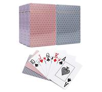 Vinsani Check Age 3+ Playing Cards, Poker Size Standard Index, 6 Decks of Cards (3 Red and 3 Blue), for Blackjack, Euchre, Canasta, Pinochle Card Game, Casino Grade