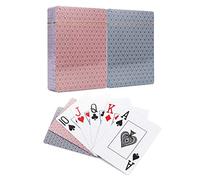 Vinsani Check Playing Cards, Poker Size Standard Index, 2 Decks of Cards (1 Red and 1 Blue), for Blackjack, Euchre, Canasta, Pinochle Card Game, Casino Grade