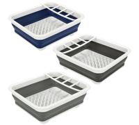 Vinsani Collapsible Folding Quality Dish Drainer Cutlery Plate Holder Drying Rack