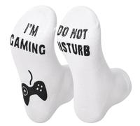 Vinsani® 'Do Not Disturb, I'm Gaming' Funny Gamer Ankle Socks | Comfortable Cotton Blend with Non-Slip Grip | Novelty Socks for Gaming Enthusiasts Teens & Adults Casual Wear Game Marathons