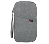 Vinsani Family Travel Holiday Wallet Passport Holder & Document Organiser Case Men Women for Tickets, ID Card, Credit Cards, Currency Holder-Grey