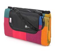 Vinsani Foldable Picnic Blanket 200 x 200 cm - Anti-Slip, Durable Waterproof & Sand Proof Outdoor Rug Mat for Camping, Beach, Hiking, Park & Garden, Easy to Carry, Machine Washable | Multicoloured