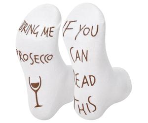 Vinsani® Funny Prosecco Socks - 'If You Can Read This, Bring Me Prosecco' - Cozy Novelty Ankle Socks for Women & Men, Fun Birthday, Christmas, Secret Santa & Prosecco Lover Gift