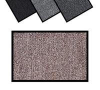 Vinsani Hallway Runner Rug Heavy Duty Door Mat 60x90cm - Non-Slip Rubber Back Large Carpet Runner | Dirt Trapper Water Absorbent Runner Mat Washable Rugs Barrier Mat for Kitchen Living Room - Coffee