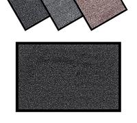 Vinsani Hallway Runner Rug Heavy Duty Door Mat 60x90cm - Non-Slip Rubber Back Large Carpet Runner | Dirt Trapper Water Absorbent Runner Mat Washable Rugs Mat for Kitchen Living Room - Dark Grey