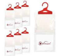 Vinsani Hanging Wardrobe Dehumidifier Bag Pack of 6 or 12 - Moisture Absorber Condensation Remover to Stop Damp, Mould, Moisture in Home Kitchen Wardrobe Bedroom Office Bathroom (6 Packs)