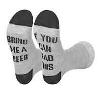 Vinsani® 'If You Can Read This Bring Me A Beer' Funny Novelty Ankle Socks - Cozy, Soft Warm Unisex Machine Washable for Beer Lovers, Drinking Games, Christmas, Birthday, Secret Santa