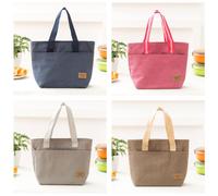 Vinsani Insulated Tote Canvas Thermal Lunch Bag Reusable Portable Cooler Bag Lightweight Convenient Foldable for Work School Picnic Office Adults & Kids