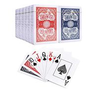 Vinsani Motorbike Playing Cards Age 3+, Poker Size Standard Index, 12 Decks of Cards (6 Red and 6 Blue), for Blackjack, Euchre, Canasta, Pinochle Card Game, Casino Grade