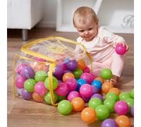 Vinsani Multicoloured Soft Plastic Play Pit Balls Non Toxic and BPA Free with Clear PVC Carry Bag for Indoor Outdoor Swimming Pool Ball pit Trampoline Play