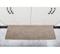 Vinsani Non-Slip Indoor Magic Clean Step Mat Machine Washable Floor Doormat Super Absorbent Carpet Runner Entrance Rug Liner - Coffee - 45 X 150 cm