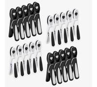 Vinsani Plastic Clothes Pegs 20/48 PC Set Black and White - Aesthetic Design Strong Grip and Windproof Laundry Pegs Quality Non-Slip Clothes Pins for Home and Garden (20)
