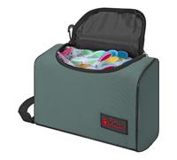 Vinsani Premium Peg Bag Holds 300 Pegs, Zippered & Hanging Clothesline Bag | Double Clips Large Waterproof Peg Bag with Shoulder & Waist Wear, Indoor & Outdoor Clothes Pegs Storage - Grey
