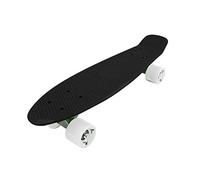 Vinsani® Retro Cruiser Plastic Skateboard 22" X 6" Available In Various Deck Colours with Transparent or Solid Coloured Wheels Includes a Free Carry Bag for the Skateboard
