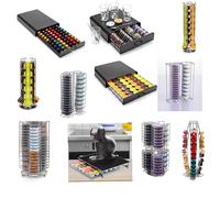 Vinsani Rotating Coffee Capsule Pod Stackable Holder Tower Rack Storage Stand