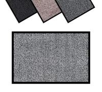 Vinsani Runner Heavy Duty Door Rug 50x80cm - Non-Slip Rubber Back Large Carpet Mat Dirt Trapper Water Absorbent Washable Rugs for Kitchen Living Room - Light Grey