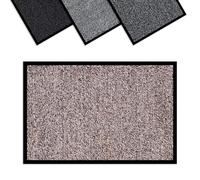 Vinsani Runner Heavy Duty Door Rug 50x80cm - Non-Slip Rubber Back Large Carpet Mat Dirt Trapper Water Absorbent Washable Rugs for Kitchen Living Room - Coffee