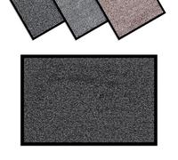 Vinsani Runner Heavy Duty Door Rug 50x80cm - Non-Slip Rubber Back Large Carpet Mat Dirt Trapper Water Absorbent Washable Rugs for Kitchen Living Room - Dark Grey