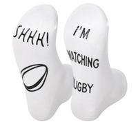 Vinsani® 'Shhh! I'm Watching Racing' Funny Ankle Socks for Men & Women - Comfortable, Soft, Warm Socks for Racing Fans - Machine Washable, UK Sizes 4-10, Gift for Sports Lovers