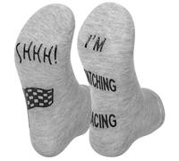Vinsani® 'Shhh! I'm Watching Rugby' Funny Ankle Socks for Men & Women - Comfortable, Soft, Warm Socks for Rugby Fans - Machine Washable, UK Sizes 4-10, Gift for Sports Lovers