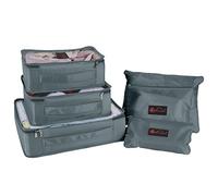 Vinsani Travel Organiser Packing Bags Set of 6 Packing Cubes Holiday Travelling Essentials Suitcase Luggage Storage Bags Multiuse Clothes Toiletries Carry On Compression Bags - Grey