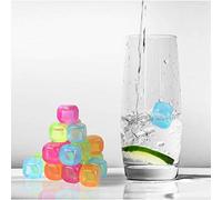 Vinsani Water Filled Ice Cubes Reusable Fast Freeze Frozen Cold Drink Freezer Chilled for Drinks - Ideal for BBQ Parties, Summer Picnics or General Use - Multicoloured (20 Pack)