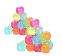 Vinsani Water Filled Ice Cubes Reusable Fast Freeze Frozen Cold Drink Freezer Chilled for Drinks - Ideal for BBQ Parties, Summer Picnics or General Use - Multicoloured (40 Pack)