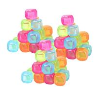 Vinsani Water Filled Ice Cubes Reusable Fast Freeze Frozen Cold Drink Freezer Chilled for Drinks - Ideal for BBQ Parties, Summer Picnics or General Use - Multicoloured (60 Pack)
