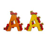 Vinsani® Wooden Jungle Animal Alphabet Letters Personalised Bedroom Wall Door Name (A)