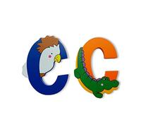 Vinsani® Wooden Jungle Animal Alphabet Letters Personalised Bedroom Wall Door Name (C)