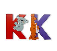 Vinsani® Wooden Jungle Animal Alphabet Letters Personalised Bedroom Wall Door Name (K)